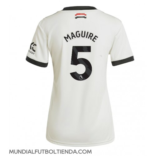 Camiseta Manchester United Harry Maguire #5 Tercera Equipación Replica 2024-25 para mujer mangas cortas